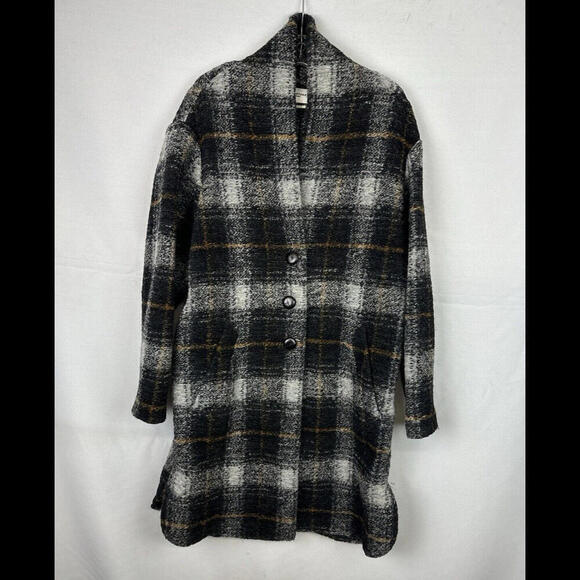 Isabel Marant Jackets & Blazers - Isabel Marant Etoile Plaid Gabriel Coat Wool Blend Grey Size 38 FR, 6 US